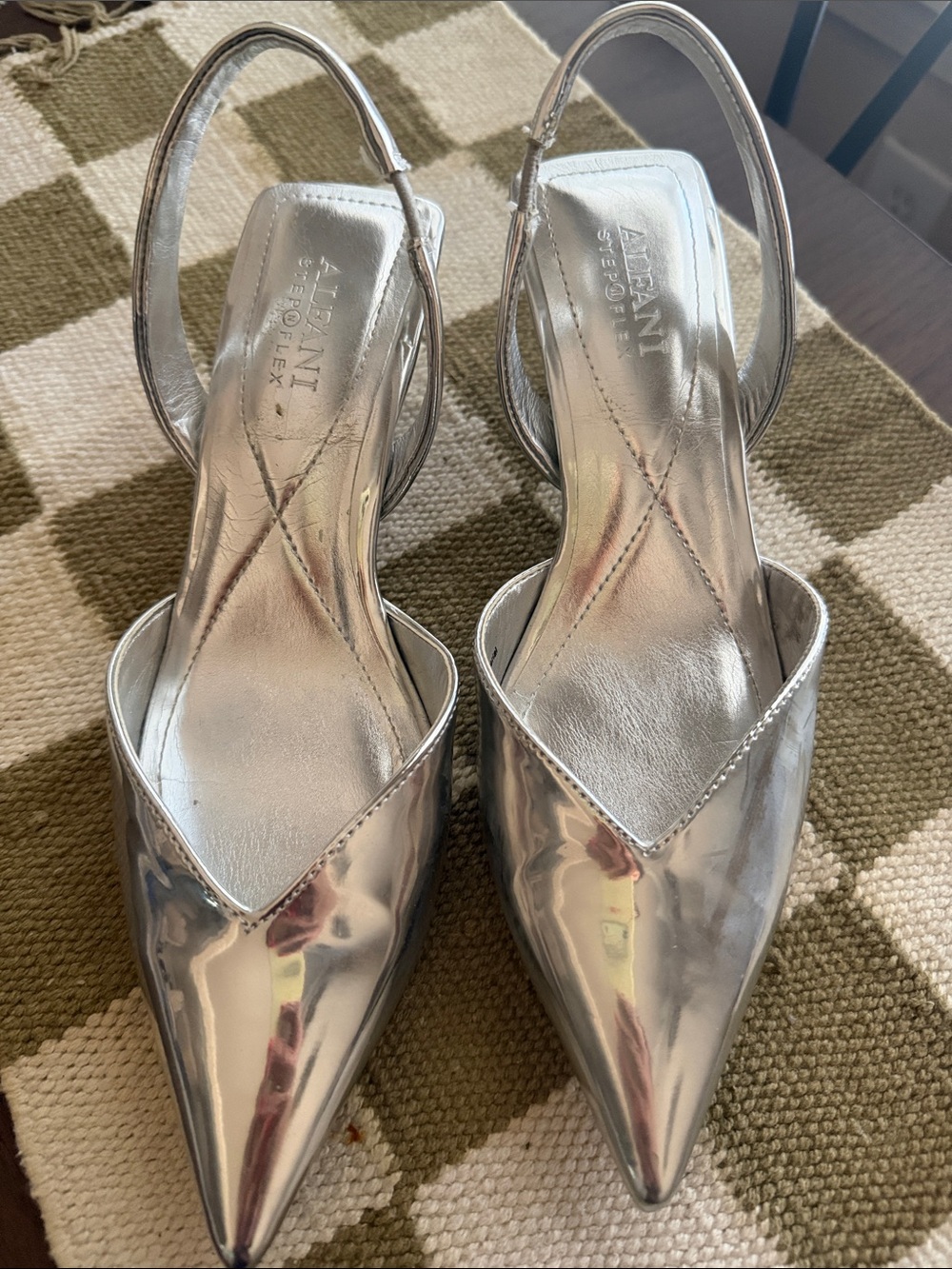 Alfani Silver Pointed Slingback Pumps
